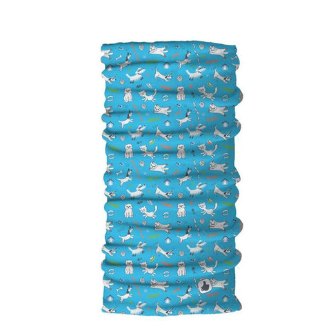 Neck Gaiter-Face Mask-Head Scarves-Headband-Cats And Dogs Design Face Shield-Blue Bandana -Hair Scarf-Bandanna Headwear