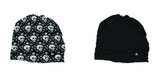 Skull Black Microfiber Beanie High Quality 100% Microfiber Perfect Fit One Size for all