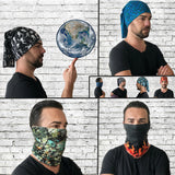 Neck Gaiter - Face Mask - Head Scarves - Headband - Bonfire  - Red Bandana  - Hair Scarf - Bandanna