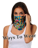 Neck Gaiter-Face Mask-Coolmax Bandana-Hands-Black and Pink Color Sports Wear-Quality Gift Active Purpose Headwear Face Shield