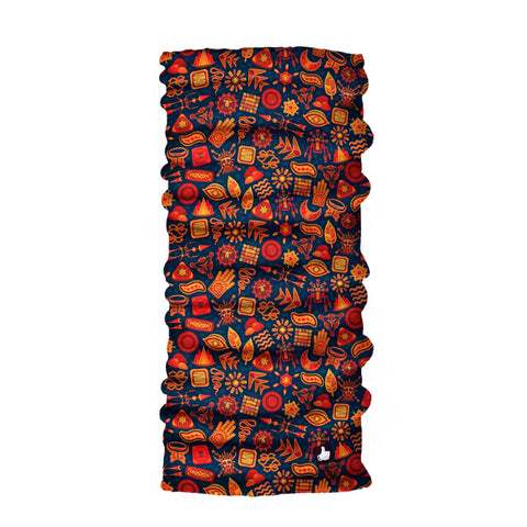 Neck Gaiter-Face Mask-Head Scarves-Headband-Treasure Red and Blue Bandana-Quality Gift Headwear Face Shield