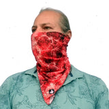 Unique Neck Gaiter - Triangle Face Mask - Elektro Red - Red Face Mask - Protective Face Cover - Biker Bandana - Gift Design Scarf