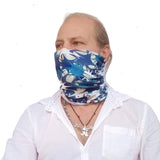 Neck Gaiter-Face Mask-Head Scarves-Headband-Apex-Blue and White Color Bandana-Hair Scarf-Quality Gift Headwear Face Shield