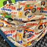 Kids Neck Gaiter - Face Mask - Monster Trucks Kids Bandana - Gray Bandana - Neck Gaiter - Mask Kids