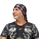 Neck Gaiter-Face Mask-Head Scarves-Headband-Checker Black Face Shield-Black Color-Hair Scarf-Bandana Headwear