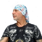 Neck Gaiter-Face Mask-Head Scarves-Headband-Charon-White Marina Bandana Face Shield-Hair Scarf-Bandana Headwear