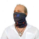 Neck Gaiter-Face Mask-Head Scarves-Headband-Grunge Named Blue and Black Color Bandana-Quality Gift Headwear Face Shield