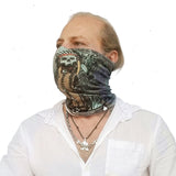 Neck Gaiter-Face Mask-Head Scarves-Headband-Indian Skull-Skull Design Gray Color Bandana-Quality Gift Headwear Face Shield