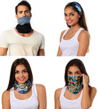 Neck Gaiter-Face Mask-Coolmax Bandana-Bonfire-Blue and Red Color Sports Wear-Quality Gift Active Purpose Headwear Face Shield