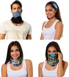 Neck Gaiter-Face Mask-Coolmax Bandana-Leaf Blue Color Sports Wear-Quality Gift Active Purpose Headwear Face Shield