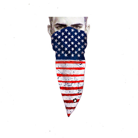 Unique Neck Gaiter - Triangle Face Mask - A Dream - American Flag Face Mask -  Protective Face Cover - Biker Bandana - Gift Design Scarf