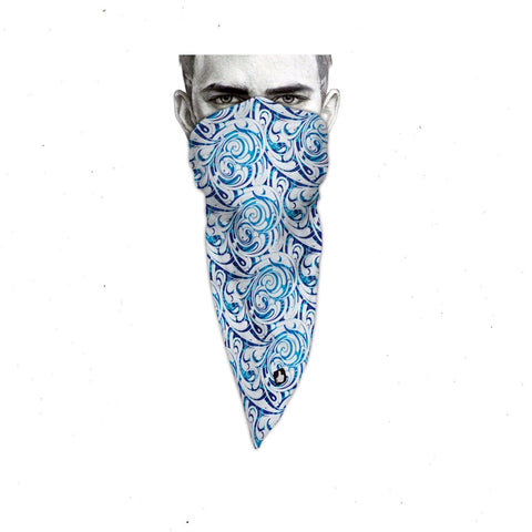Unique Neck Gaiter - Triangle Face Mask - Gulf - Blue Face Mask - Protective Face Cover - Biker Bandana - Gift Design Scarf