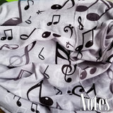 Neck Gaiter-Face Mask-Head Scarves-Headband-Notes Design Gray and Black Color Bandana-Quality Gift Headwear Face Shield