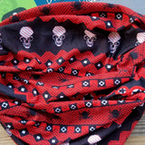 Neck Gaiter-Face Mask-Head Scarves-Headband-Twisted-Red and Black Bandana-Quality Gift Headwear Face Shield