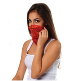 Neck Gaiter-Face Mask-Head Scarves-Headband-Twisted-Red and Black Bandana-Quality Gift Headwear Face Shield