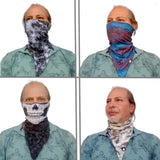 Unique Neck Gaiter - Triangle Face Mask - Pixel Camo - Camo Face Mask - Biker Bandana - Gift Design Scarf
