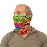 Neck Gaiter-Face Mask-Head Scarves-Headband-Boomers-Colorful Cycling Design Bandana-Quality Gift Face Shield Headwear