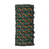 Neck Gaiter-Face Mask-Head Scarves-Headband-Foxes Design Green and Orange Color Bandana-Quality Gift Headwear Face Shield