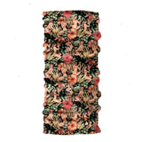 Neck Gaiter-Face Mask-Head Scarves-Headband-Pin Up Tropic Design- Brown Bandana-Quality Gift Headwear Face Shield