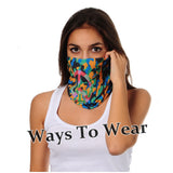 Neck Gaiter-Face Mask-Head Scarves-Headband-Moggy Cat Design-Blue Color Bandana-Quality Gift Headwear Face Shield