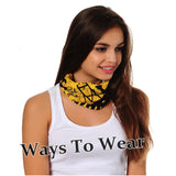 Neck Gaiter-Face Mask-Head Scarves-Headband-Psychedelic-Yellow Color Bandana-Quality Gift Headwear Face Shield