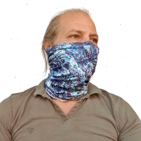 Neck Gaiter-Face Mask-Head Scarves-Headband-Scorpion Fish Design Blue – The  Ottoman Collection