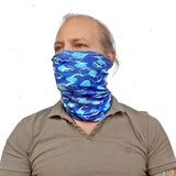 Neck Gaiter-Face Mask-Head Scarves-Headband-Seagull Design Blue Color Bandana-Quality Gift Headwear Face Shield