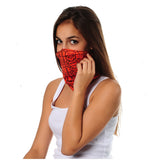 Neck Gaiter-Face Mask-Head Scarves-Headband-Skulls Red-Rose Gold and White Color Bandana-Quality Gift Headwear Face Shield