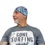 Tria Blue Beanie High Quality 100% Microfiber Perfect Fit One Size for all