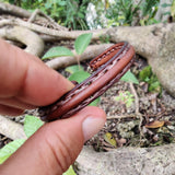 Plain Handcrafted Brown Genuine Vegetal Leather Bracelet-Unique Gift Unisex Fashion Jewelry Cuff