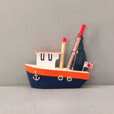 Wooden Ship Refrigerator Magnets - Handcrafted - Fishing Boat - Sail Ships