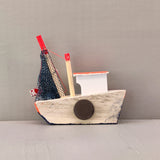 Wooden Ship Refrigerator Magnets - Handcrafted - Fishing Boat - Sail Ships