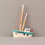 Wooden Ship Refrigerator Magnets - Handcrafted - Fishing Boat - Sail Ships