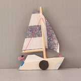 Wooden Ship Refrigerator Magnets - Handcrafted - Fishing Boat - Sail Ships