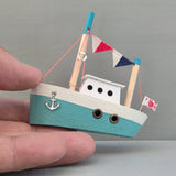 Wooden Ship Refrigerator Magnets - Handcrafted - Fishing Boat - Sail Ships