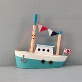 Wooden Ship Refrigerator Magnets - Handcrafted - Fishing Boat - Sail Ships