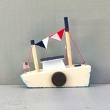 Wooden Ship Refrigerator Magnets - Handcrafted - Fishing Boat - Sail Ships