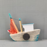 Wooden Ship Refrigerator Magnets - Handcrafted - Fishing Boat - Sail Ships