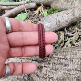 Plain Handcrafted Genuine Brown Vegetal Leather leather Bracelet-Unique Gift Fashion Jewelry Cuff