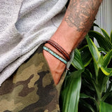 Plain Handcrafted Brown Genuine Vegetal Leather Bracelet-Unique Gift Unisex Fashion Jewelry Cuff