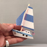 Wooden Ship Refrigerator Magnets - Handcrafted - Fishing Boat - Sail Ships