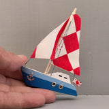 Wooden Ship Refrigerator Magnets - Handcrafted - Fishing Boat - Sail Ships