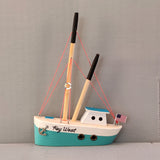 Wooden Ship Refrigerator Magnets - Handcrafted - Fishing Boat - Sail Ships