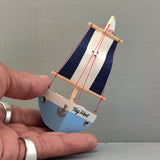 Wooden Ship Refrigerator Magnets - Handcrafted - Fishing Boat - Sail Ships