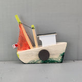 Wooden Ship Refrigerator Magnets - Handcrafted - Fishing Boat - Sail Ships