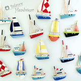 Wooden Ship Refrigerator Magnets - Handcrafted - Fishing Boat - Sail Ships