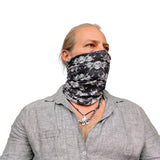 Neck Gaiter-Face Mask-Head Scarves-Headband -Jacop Skull Design Black and White Color Bandana-Quality Gift Headwear Face Shield