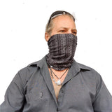 Neck Gaiter-Face Mask-Head Scarves-Headband-Kanthall Black and Gray Color Bandana-Quality Gift Headwear Face Shield
