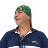Neck Gaiter-Face Mask-Head Scarves-Headband-Kingston Green and Yellow Color Bandana-Quality Gift Headwear Face Shield