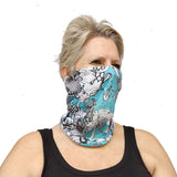Neck Gaiter-Face Mask-Head Scarves-Headband-Mermaid Design Blue Color Bandana-Quality Gift Headwear Face Shield